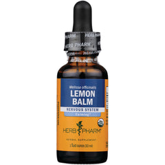 HPH058 | Herb Pharm Lemon Balm dropper bottle herbal supplement, 1 fluid ounce, for nervous system calming
