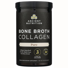 ATN014 | Ancient Nutrition Bone Broth Collagen Pure supplement jar front label