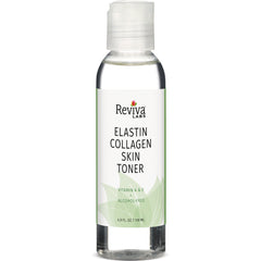 RV037 | Reviva Labs Elastin Collagen Skin Toner 4.0 fl oz clear bottle with white label, alcohol-free