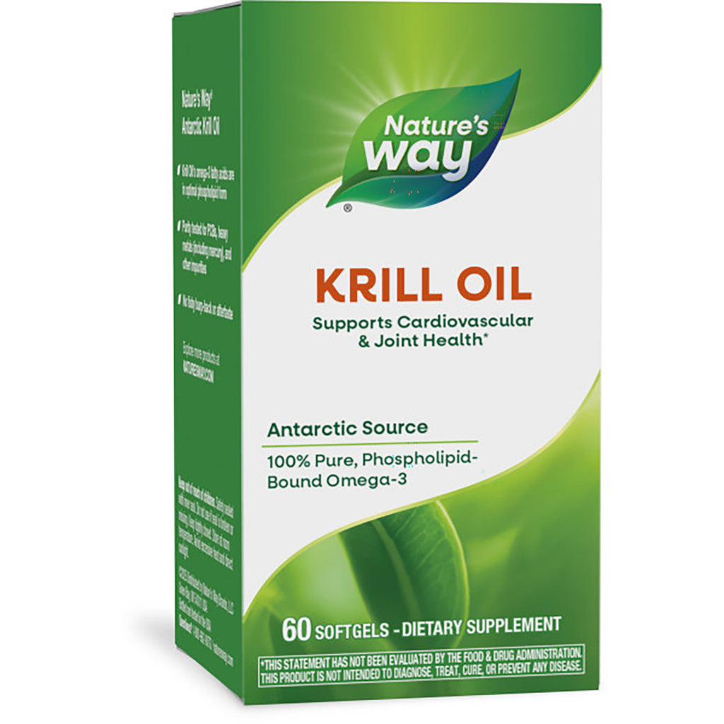 NW613 | Nature's Way Krill Oil front box, Antarctic source, 60 softgels dietary supplement - Thumbnail