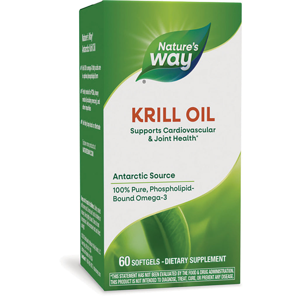 NW613 | Nature's Way Krill Oil front box, Antarctic source, 60 softgels dietary supplement - Thumbnail