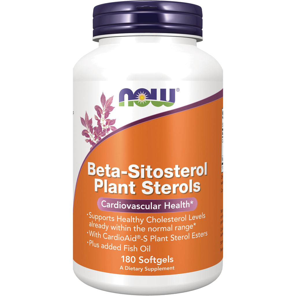 NWF1441 | NOW Beta-Sitosterol Plant Sterols bottle labeled Cardiovascular Health 180 softgels - Thumbnail