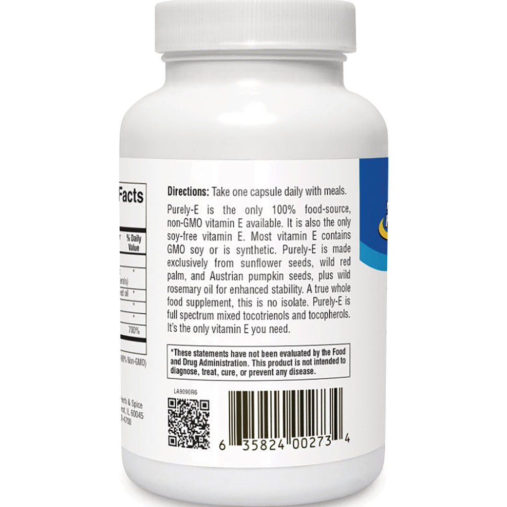 NHS073 | Back of white supplement bottle showing directions text, ingredient panel, barcode, and QR code - Thumbnail