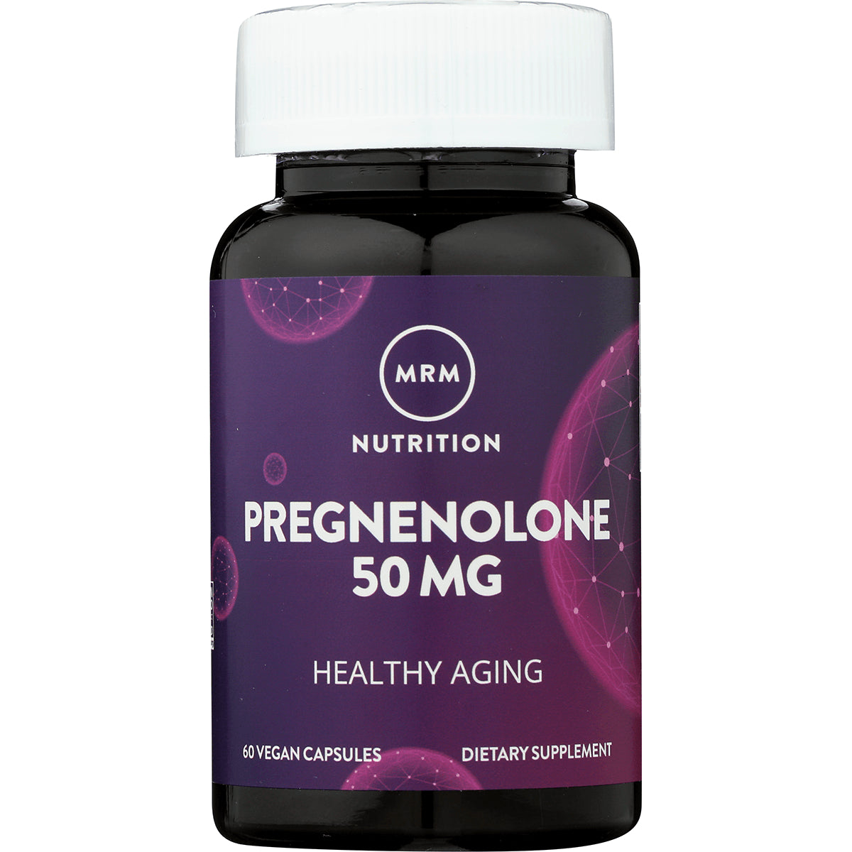MRM011 | MRM Nutrition Pregnenolone 50 mg supplement bottle front label Healthy Aging