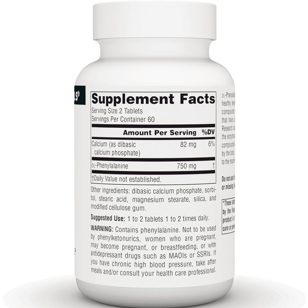 SN592 | Back label with Supplement Facts, serving size 2 tablets, and other ingredients - Thumbnail