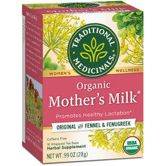 TMD002 | Traditional Medicinals Organic Mother's Milk tea box, promotes healthy lactation, 16 wrapped tea bags, caffeine free