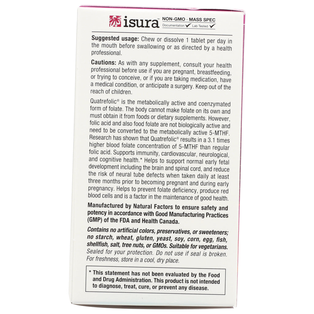 NFC173 | back of supplement box showing suggested usage, cautions, manufacturing and allergen information - Thumbnail