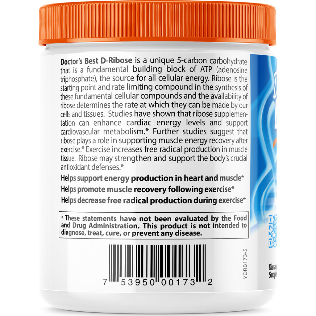 DB081 | back label of white supplement jar showing ingredient text, product claims and barcode - Thumbnail