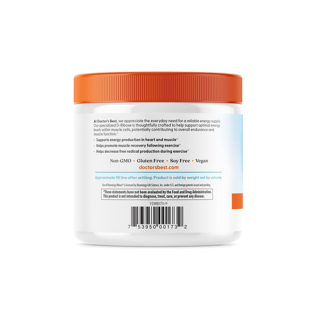 DB081 | back label of white supplement jar showing ingredient text, product claims and barcode - Thumbnail