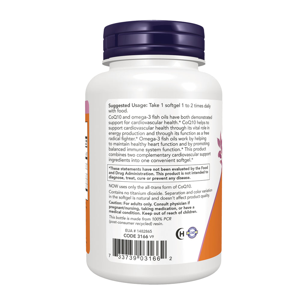 NWF301 | Back label of white supplement bottle showing suggested usage, warnings and barcode - Thumbnail