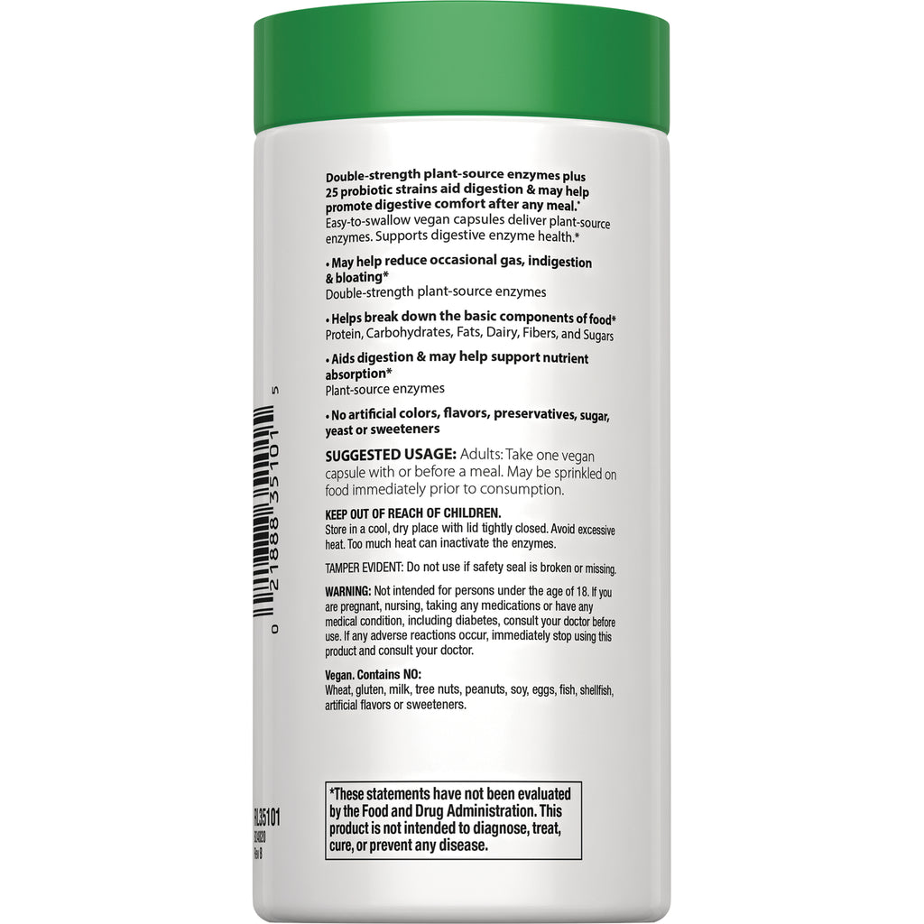 RBL168 | Back of white supplement bottle showing suggested usage, warnings, ingredient exclusions, FDA disclaimer - Thumbnail