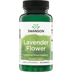 SW1275 | Swanson Lavender Flower, Traditional Mood Support, 400 mg per capsule, 60 capsules bottle