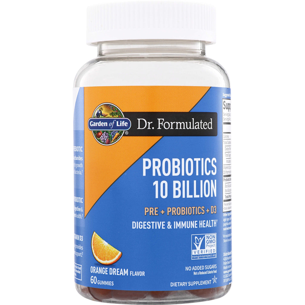 GLF367 | Garden of Life Dr. Formulated Probiotics 10 Billion, Orange Dream Flavor, 60 gummies - Thumbnail