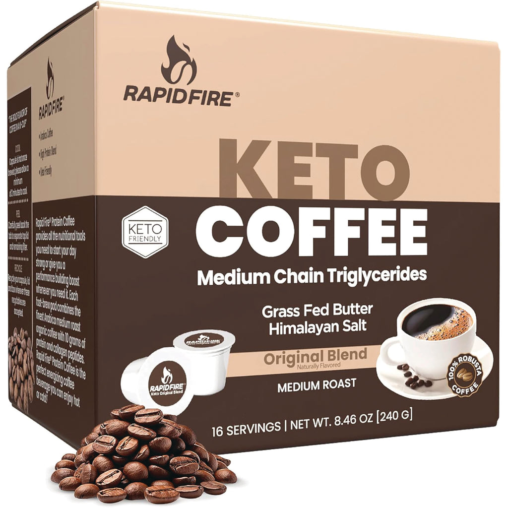 RPF005 | RapidFire Keto Coffee box, medium roast original blend with grass fed butter and Himalayan salt - Thumbnail