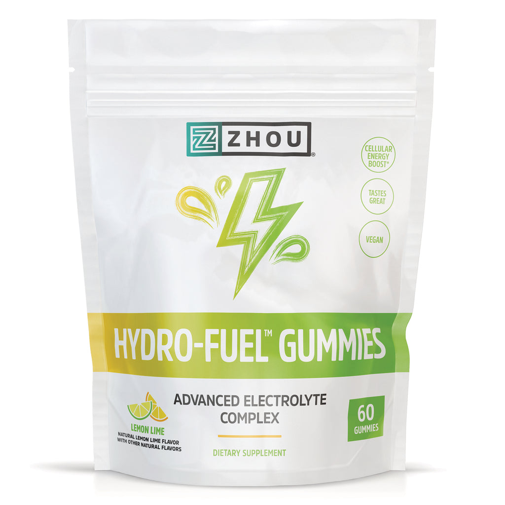 ZOU079 | ZHOU Hydro-Fuel Gummies pouch, Advanced Electrolyte Complex, Lemon Lime, 60 gummies - Thumbnail