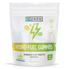 ZOU079 | ZHOU Hydro-Fuel Gummies pouch, Advanced Electrolyte Complex, Lemon Lime, 60 gummies