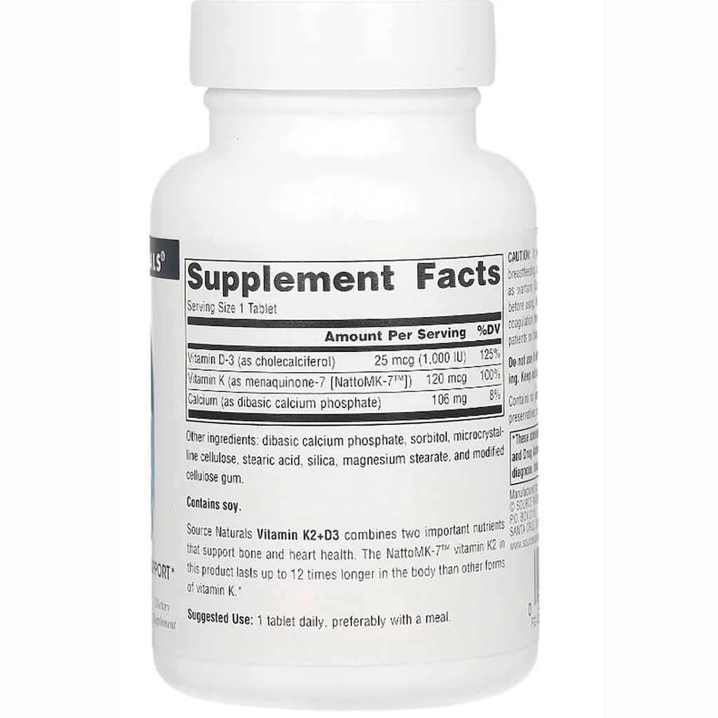 SN142 | Back of white supplement bottle showing Supplement Facts label, ingredient list, and suggested use - Thumbnail