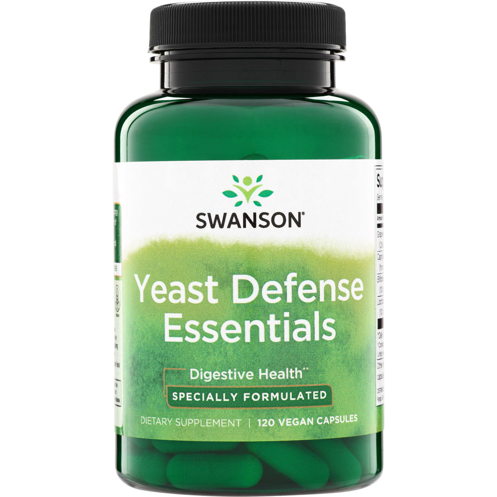 SWC082 | Swanson Yeast Defense Essentials, Digestive Health, 120 vegan capsules - Thumbnail