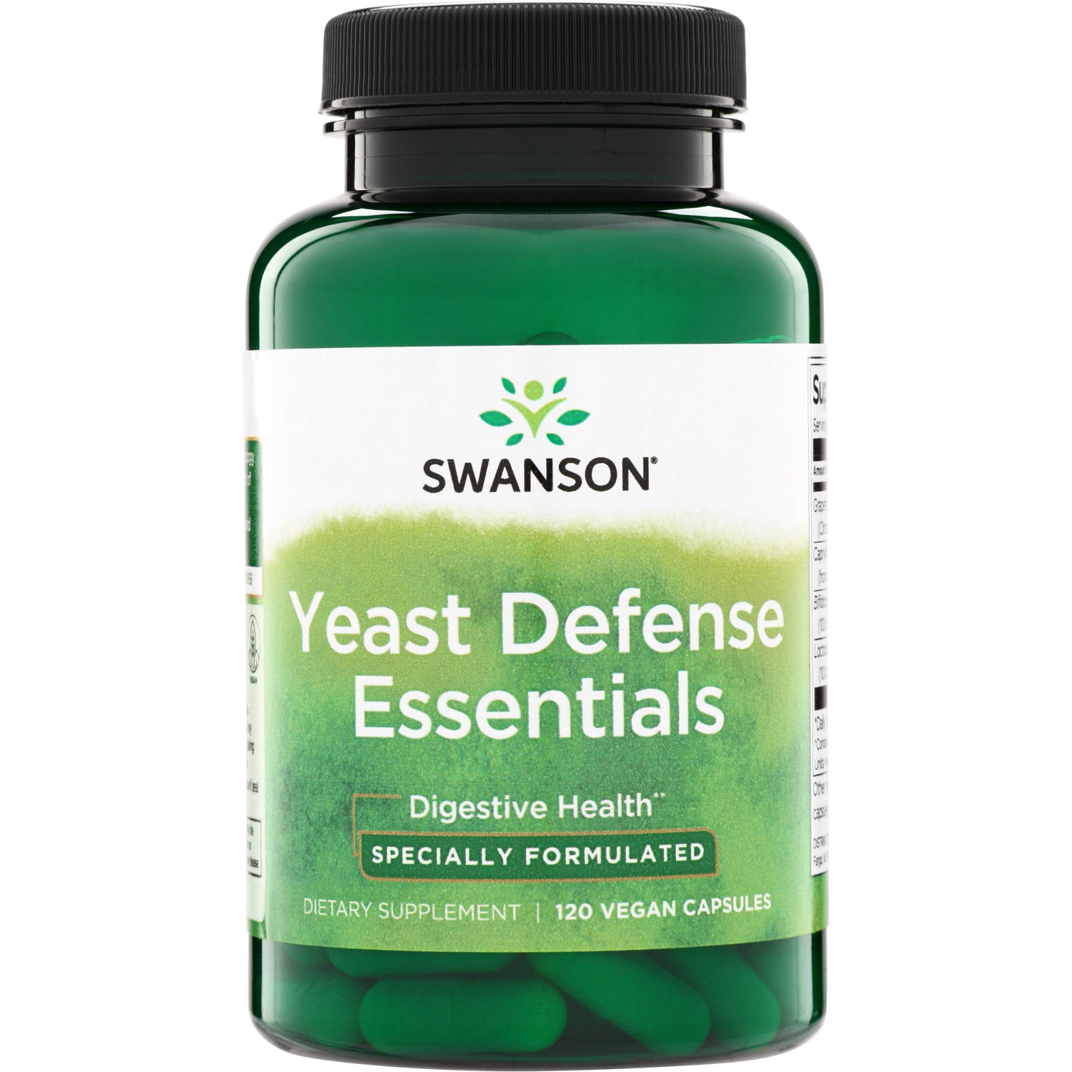 SWC082 | Swanson Yeast Defense Essentials, Digestive Health, 120 vegan capsules