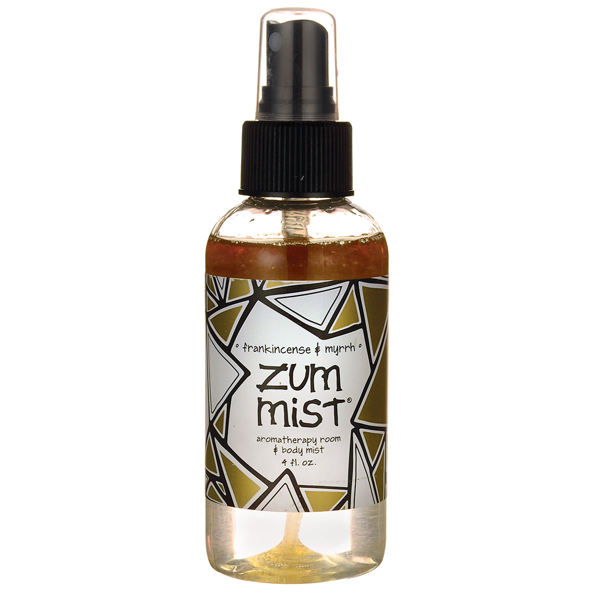IW008 | Zum Mist frankincense & myrrh aromatherapy room and body mist 4 fl oz clear spray bottle