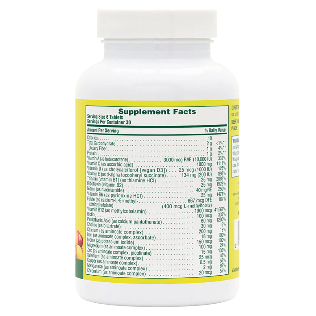 NTP040 | Back of white supplement bottle showing Supplement Facts panel and ingredient list - Thumbnail