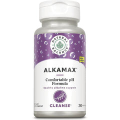 NBL017 | ALKAMAX bottle, Comfortable pH Formula dietary supplement for healthy alkaline support, front label