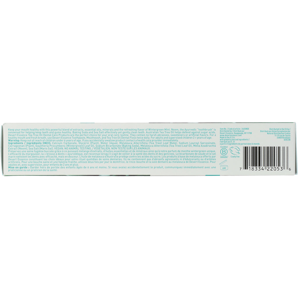 DST026 | back of toothpaste box showing ingredients, directions, warnings, and barcode - Thumbnail