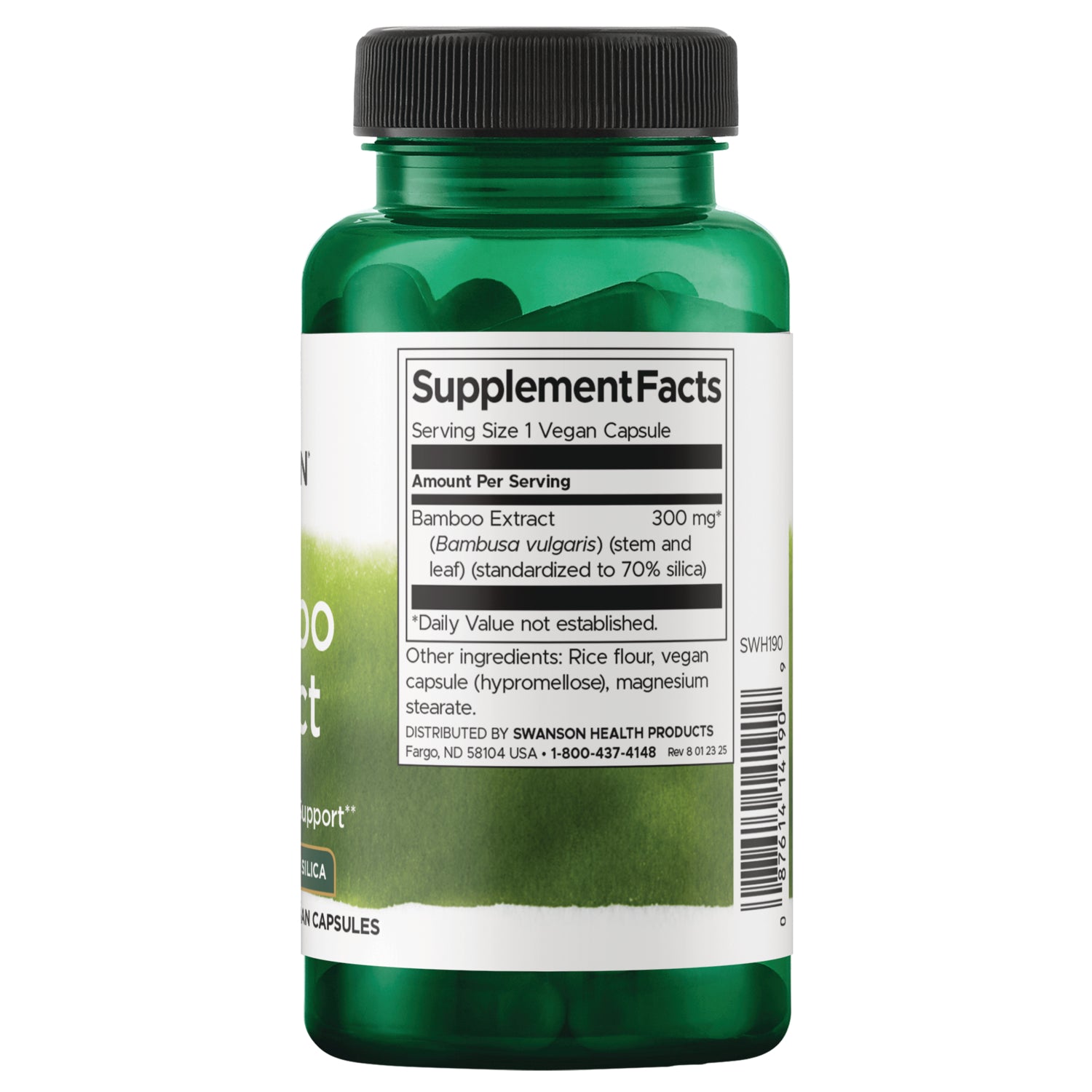 SWH190 | Back label with Supplement Facts