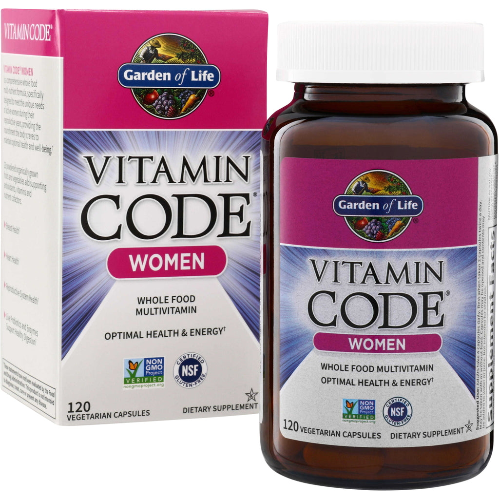 GLF032 | Garden of Life Vitamin Code Women whole food multivitamin, 120 vegetarian capsules - Thumbnail