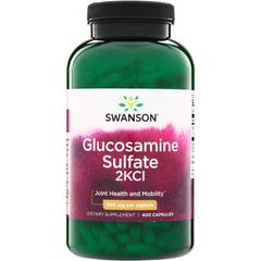 SW849 | Swanson Glucosamine Sulfate 2KCl, 500 mg per capsule, 400 capsules