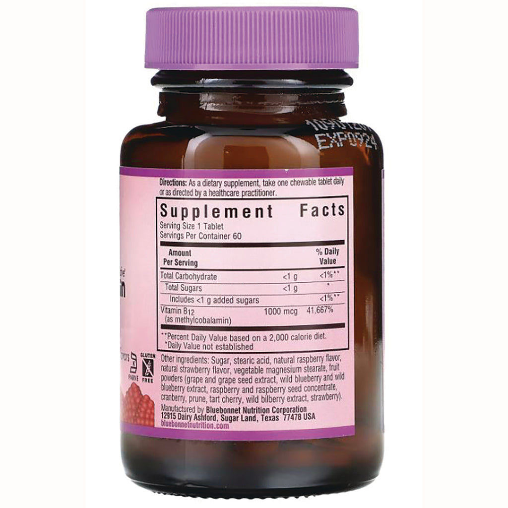 BLU073 | back of amber supplement bottle showing Supplement Facts panel and ingredient list - Thumbnail