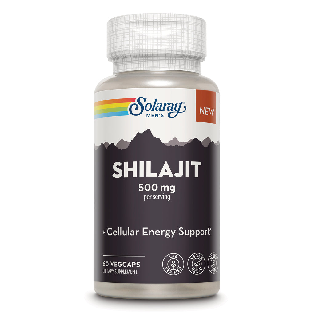 SLR534 | Solaray Mens Shilajit 500 mg per serving, Cellular Energy Support, 60 vegcaps - Thumbnail