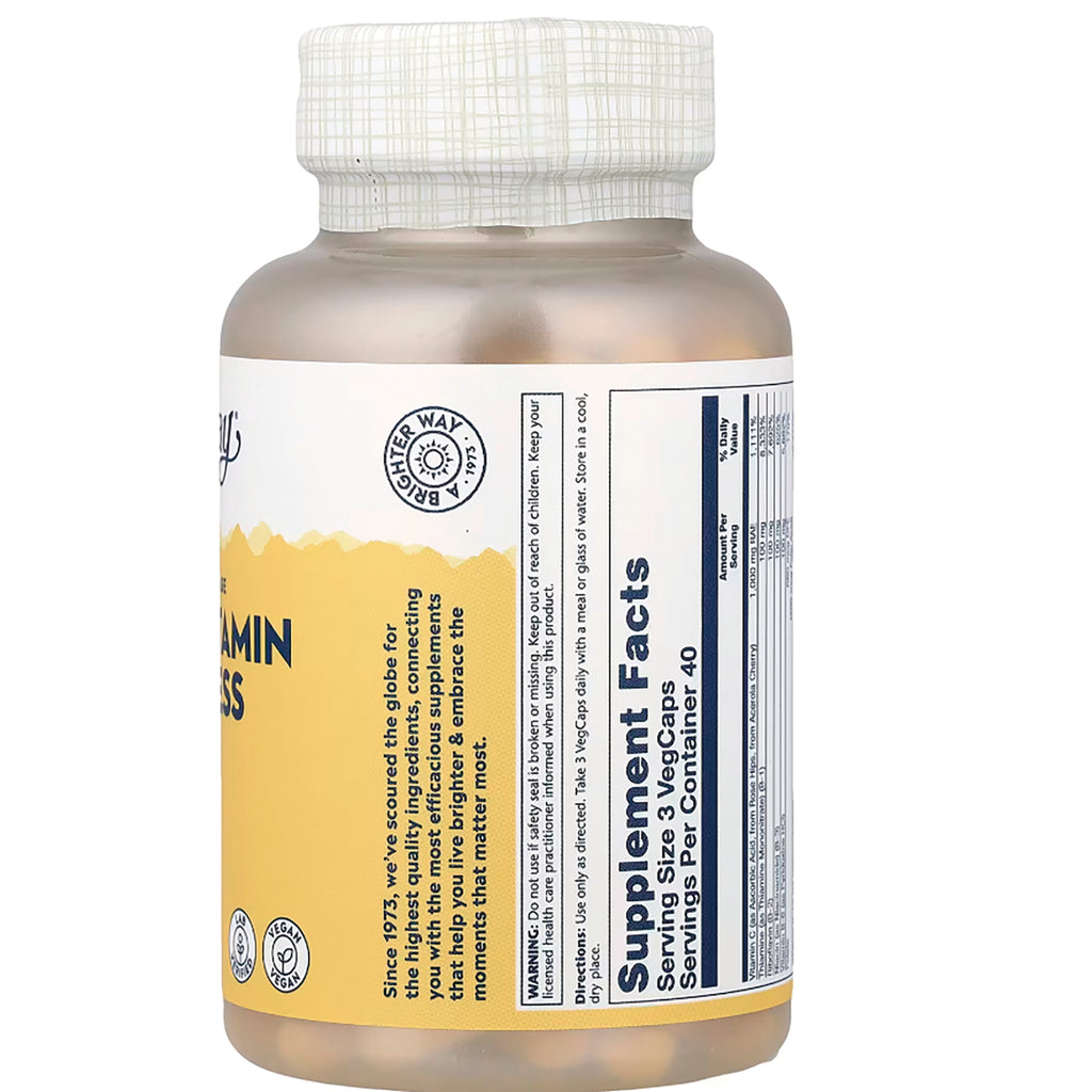 SLR440 | Back of yellow supplement bottle showing Supplement Facts panel and ingredient text - Thumbnail