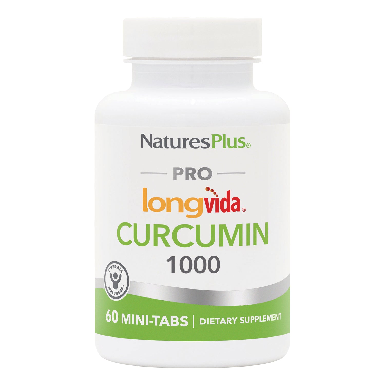 NTP350 | NaturesPlus PRO longvida Curcumin 1000 bottle, 60 mini-tabs dietary supplement