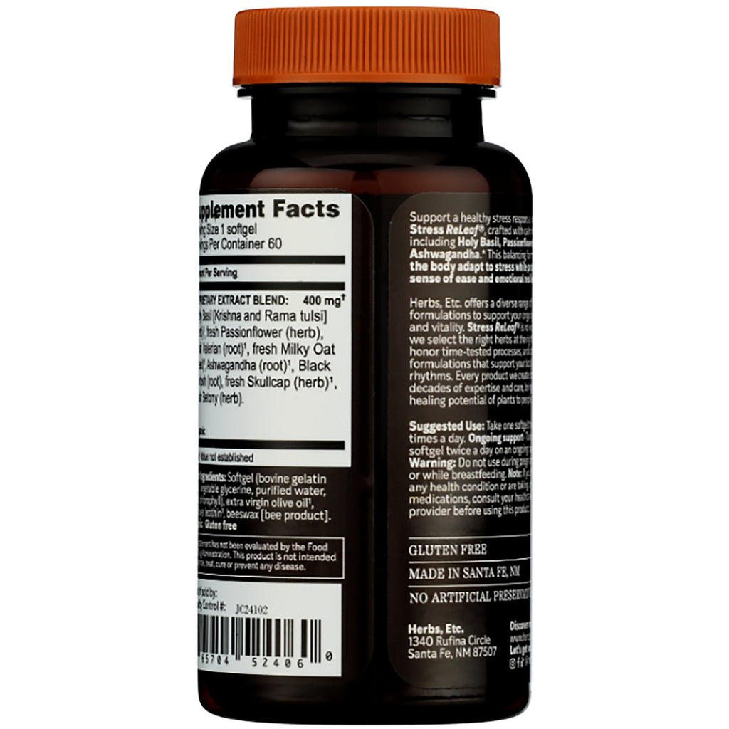 HE109 | Back label of supplement bottle showing ingredients, suggested use, caution, and GLUTEN FREE - Thumbnail