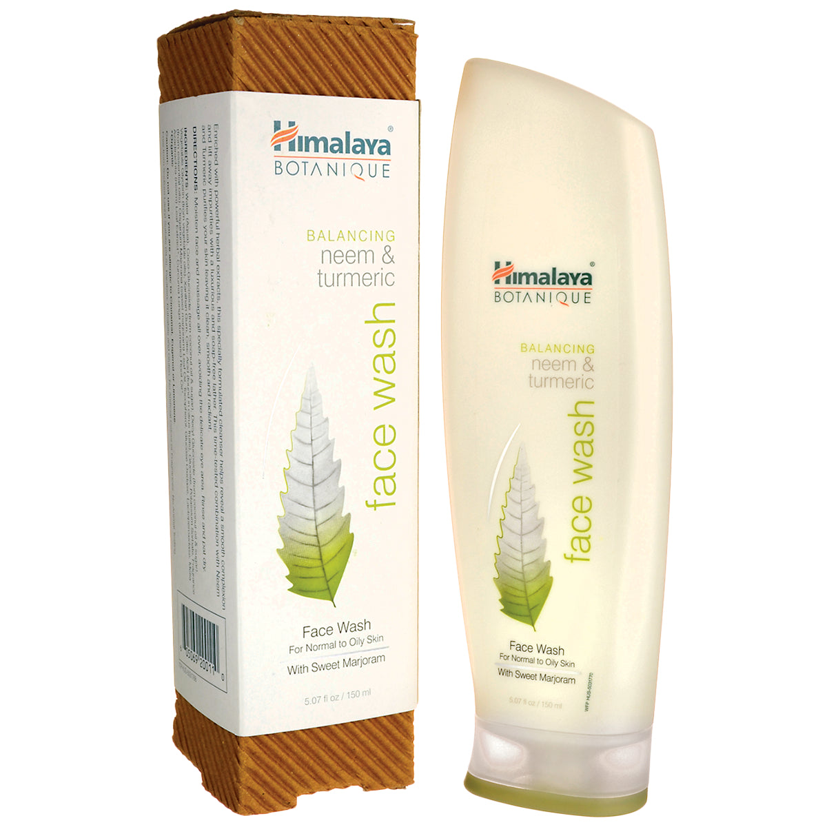 HHH032 | Himalaya Botanique balancing neem & turmeric face wash bottle with outer box