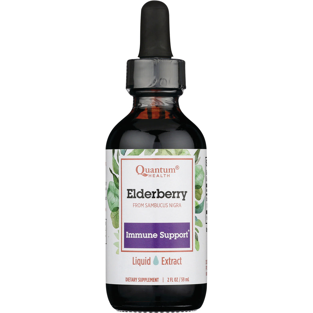 QU048 | Quantum Health Elderberry liquid extract dropper bottle labeled Immune Support 2 fl oz - Thumbnail
