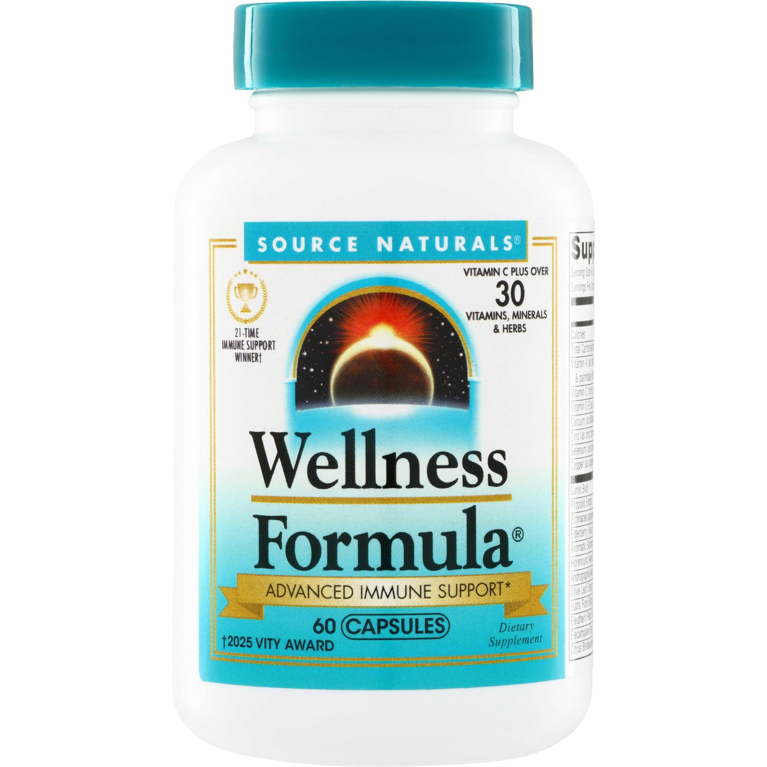 SN405 | Source Naturals Wellness Formula Advanced Immune Support, 60 capsules bottle front label