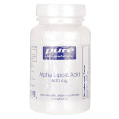 PRN115 | Pure Encapsulations Alpha Lipoic Acid 600 mg white supplement bottle labeled 60 capsules