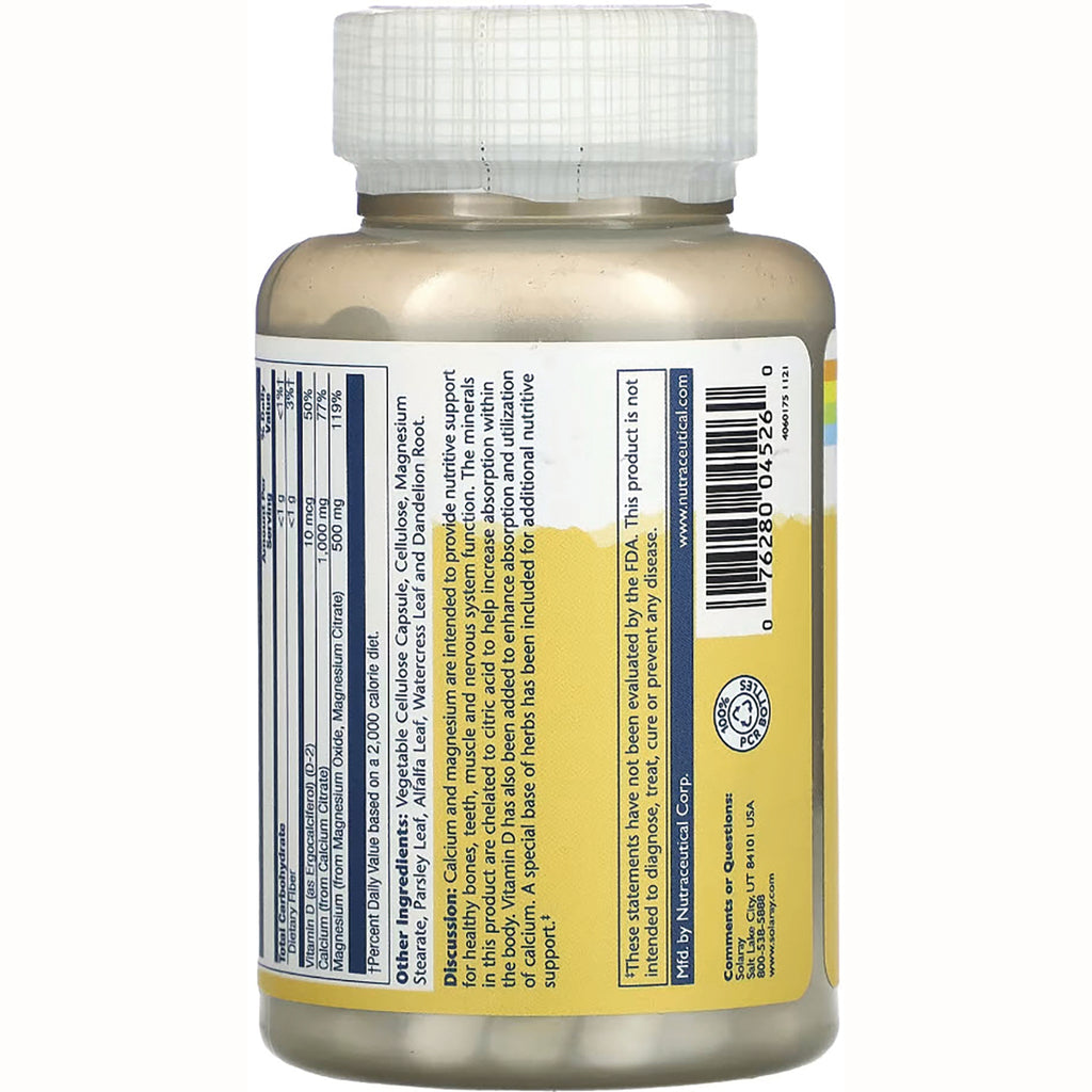 SLR337 | Supplement bottle back label with Supplement Facts, ingredients, FDA disclaimer, and barcode - Thumbnail