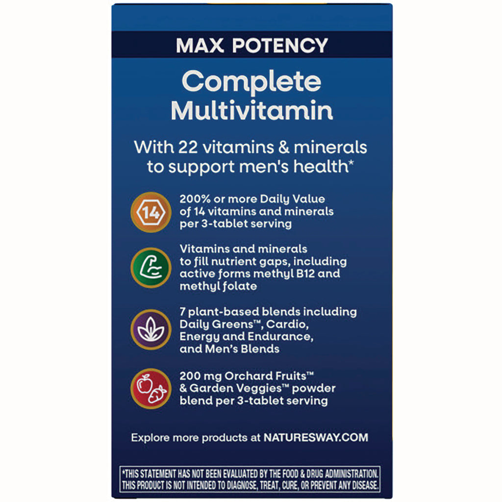 NW696 | Complete Multivitamin product infographic listing key benefits: 22 vitamins and minerals, plant-based blends, and serving details - Thumbnail