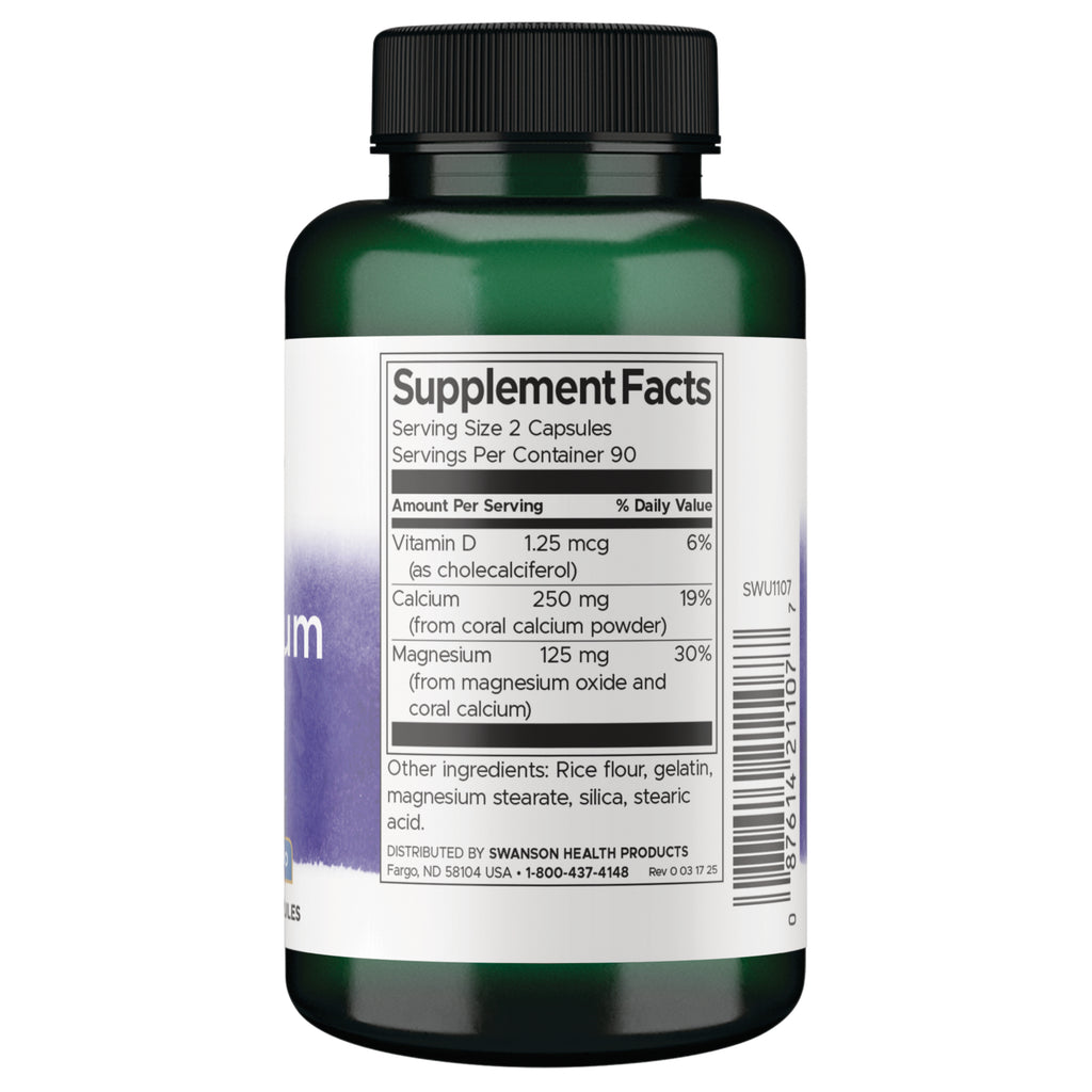 SWU1107 | Back label with Supplement Facts panel, ingredients, and barcode - Thumbnail