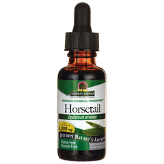 NAT160 | Amber dropper bottle labeled Horsetail Equisetum arvense 2,000 mg herbal supplement
