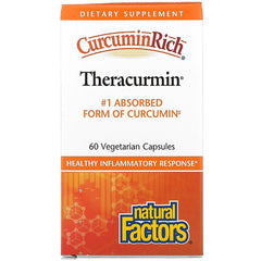 NFC133 | Natural Factors Theracurmin box labeled #1 absorbed form of curcumin 60 vegetarian capsules