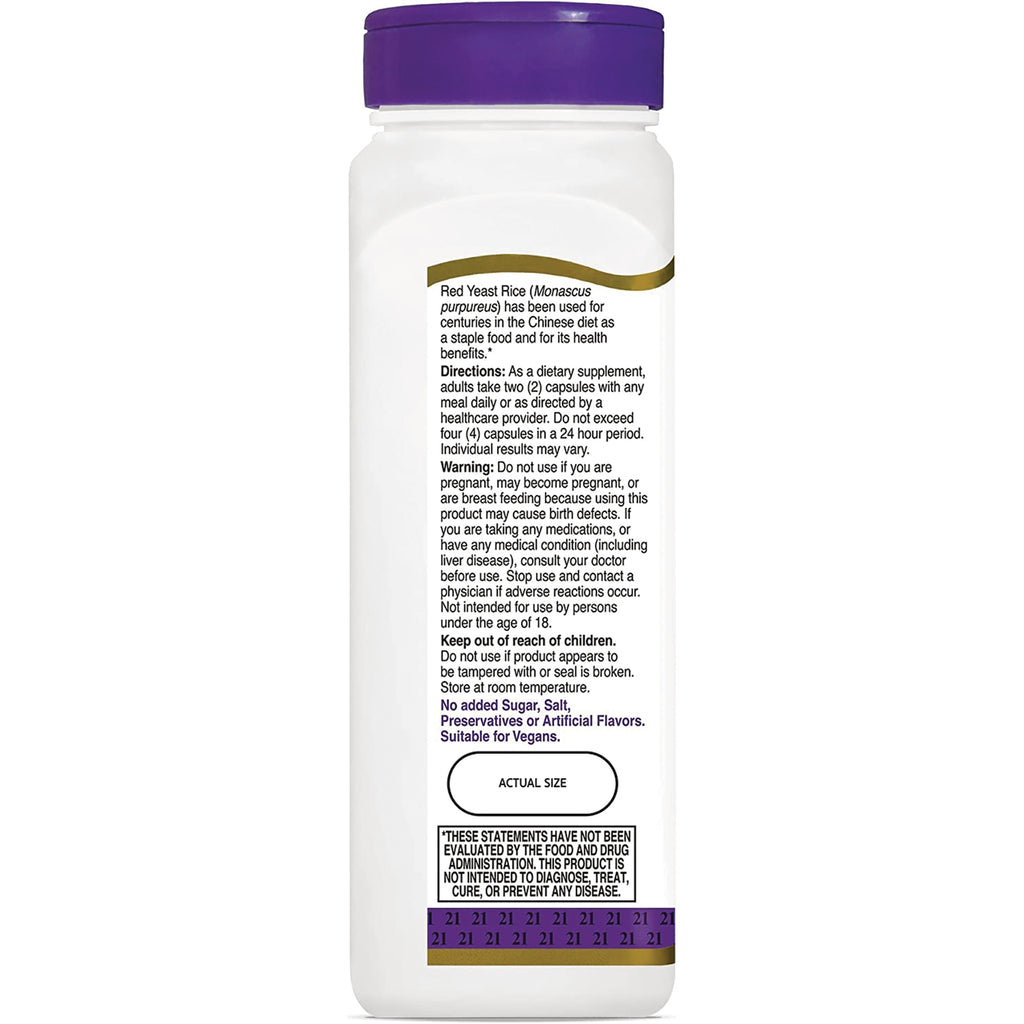 CNT139 | Back label of white supplement bottle showing directions, warnings, ingredient notes, and actual size indicator - Thumbnail