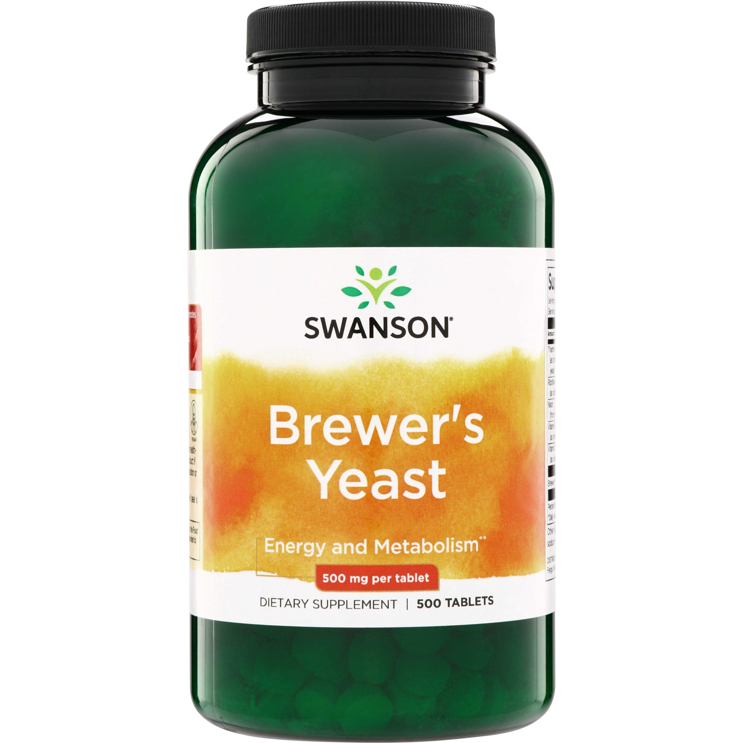 SW835 | Swanson Brewer's Yeast, Energy and Metabolism, 500 mg per tablet, 500 tablets