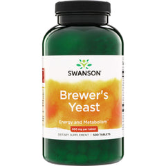 SW835 | Swanson Brewer's Yeast, Energy and Metabolism, 500 mg per tablet, 500 tablets