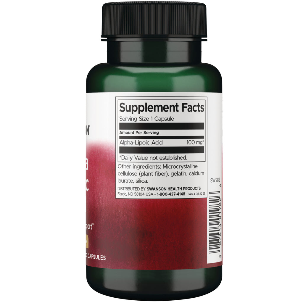 SW982 |Back label with supplement facts and serving information - Thumbnail