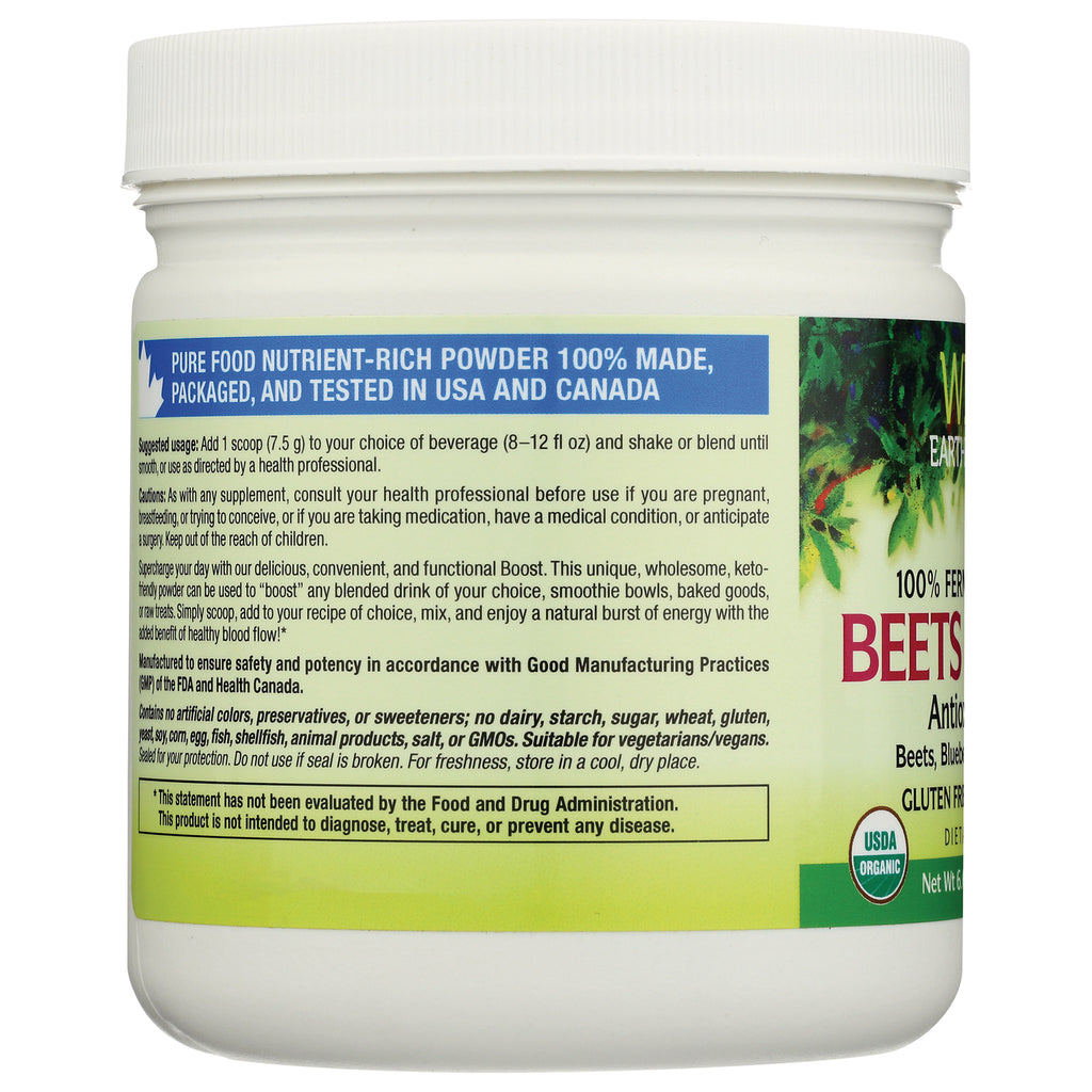 NFC196 | Back label of white jar showing usage, ingredients text and USDA Organic badge - Thumbnail