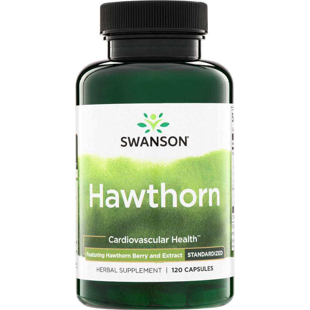 SWH039 | Swanson Hawthorn standardized herbal supplement, 120 capsules, Cardiovascular Health - Thumbnail